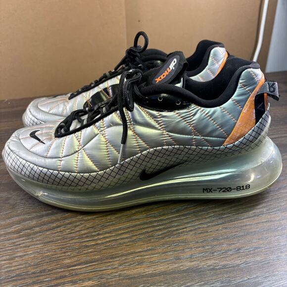Nike Air MAX 720-818 Sneakers Mens 11 Metallic Silver/Black/Orange BV5841-001 main image 10